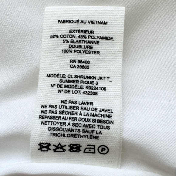Theory White Cotton Blazer 2 - Picture 11 of 11
